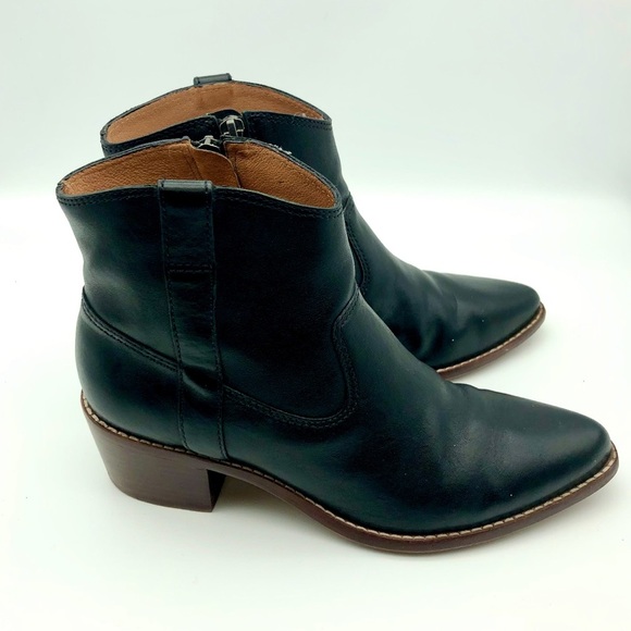 Madewell The Hailie Boot Leather In Black - Picture 8 of 16